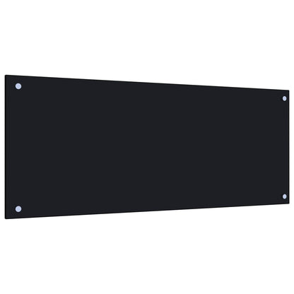 Paraschizzi per Cucina Nero 100x40 cm in Vetro Temperato