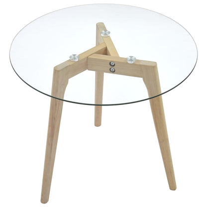 Set di Tavolini da Salotto 2 pz in Vetro Temperato