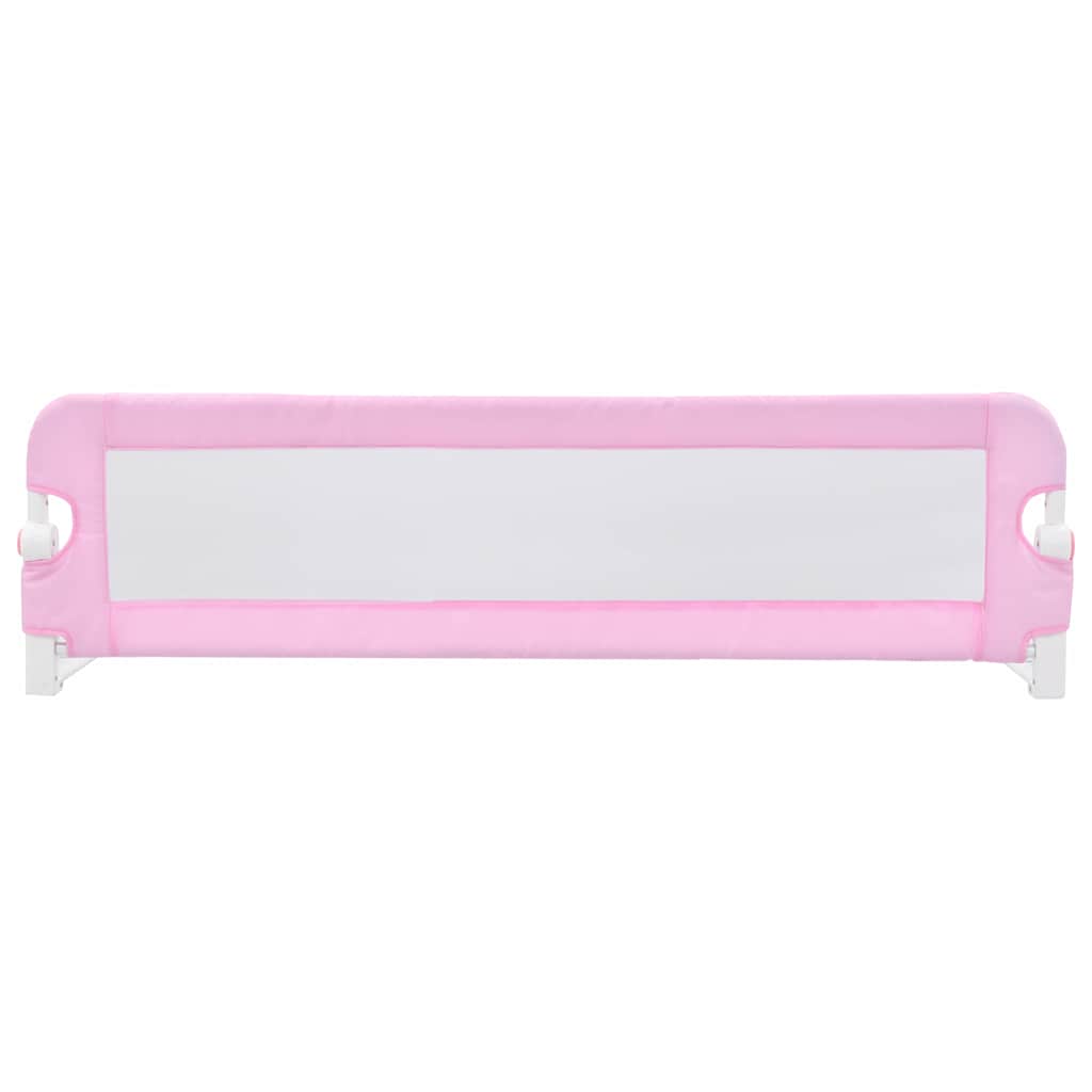 Sponde Letto di Sicurezza Bambini Rosa 120x42cm in Poliestere