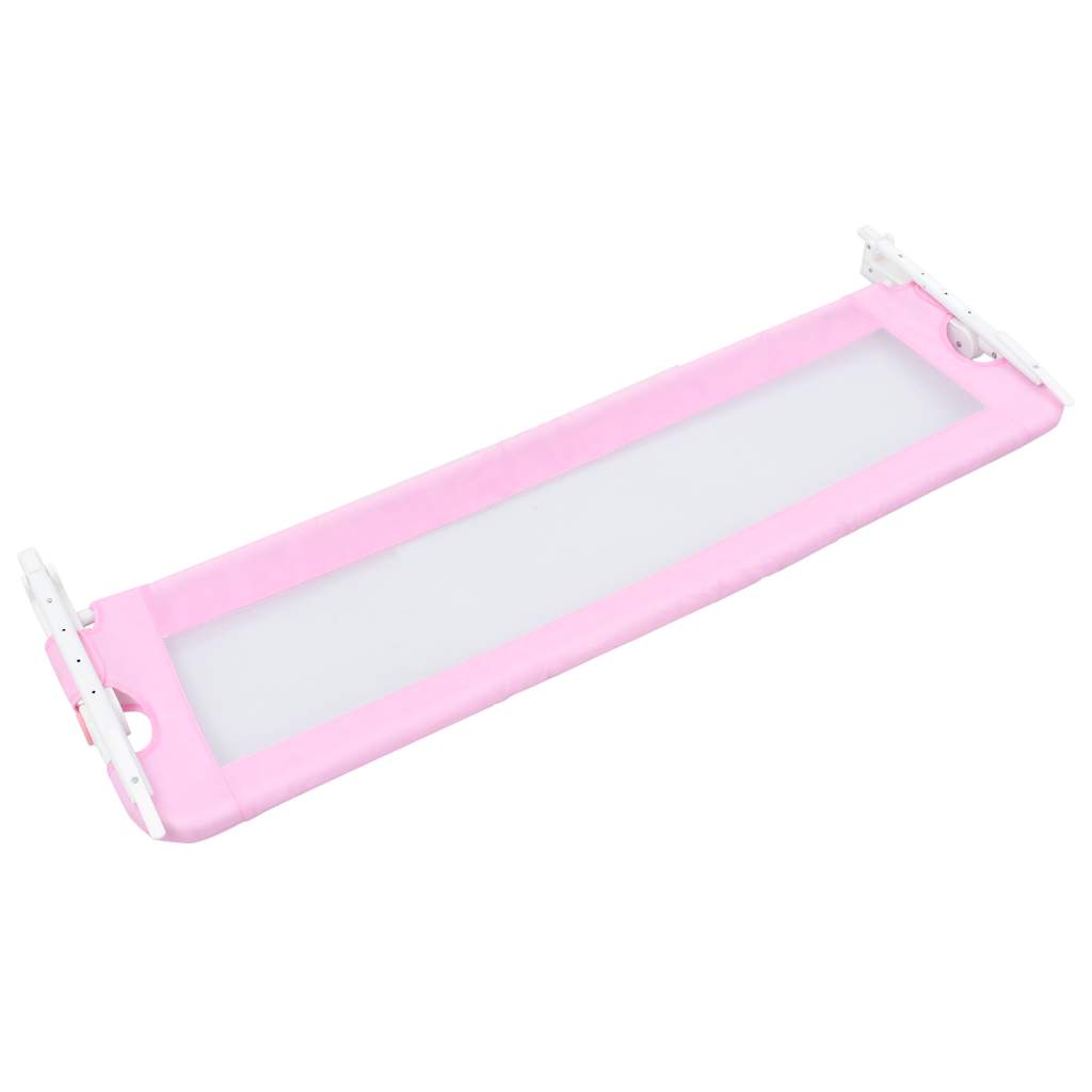 Sponde Letto di Sicurezza Bambini Rosa 120x42cm in Poliestere