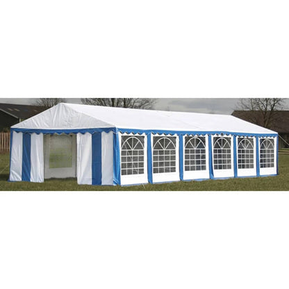 Tetto e pareti di gazebo da festa 12 x 6 m Blu & Bianco