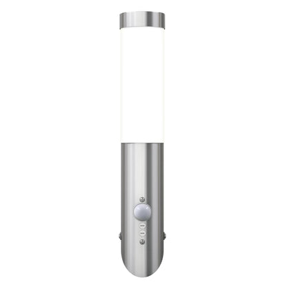 Lampioncino moderno in acciaio inox, sensore di movimento