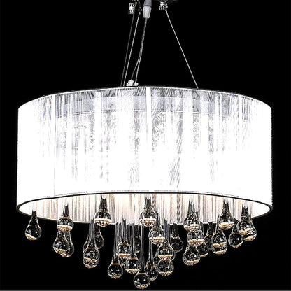 Lampadario con 85 Cristalli Bianco