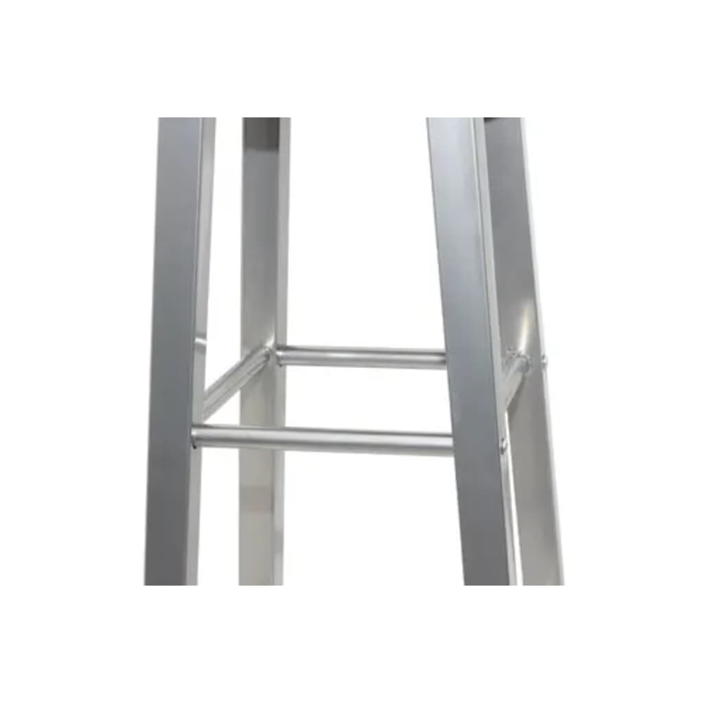 Set Sgabelli da Bar 2 pz in Metallo e Sedile in MDF