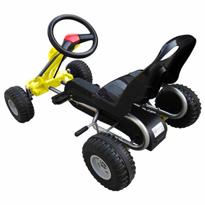 Go Kart Cavalcabile a Pedali Giallo