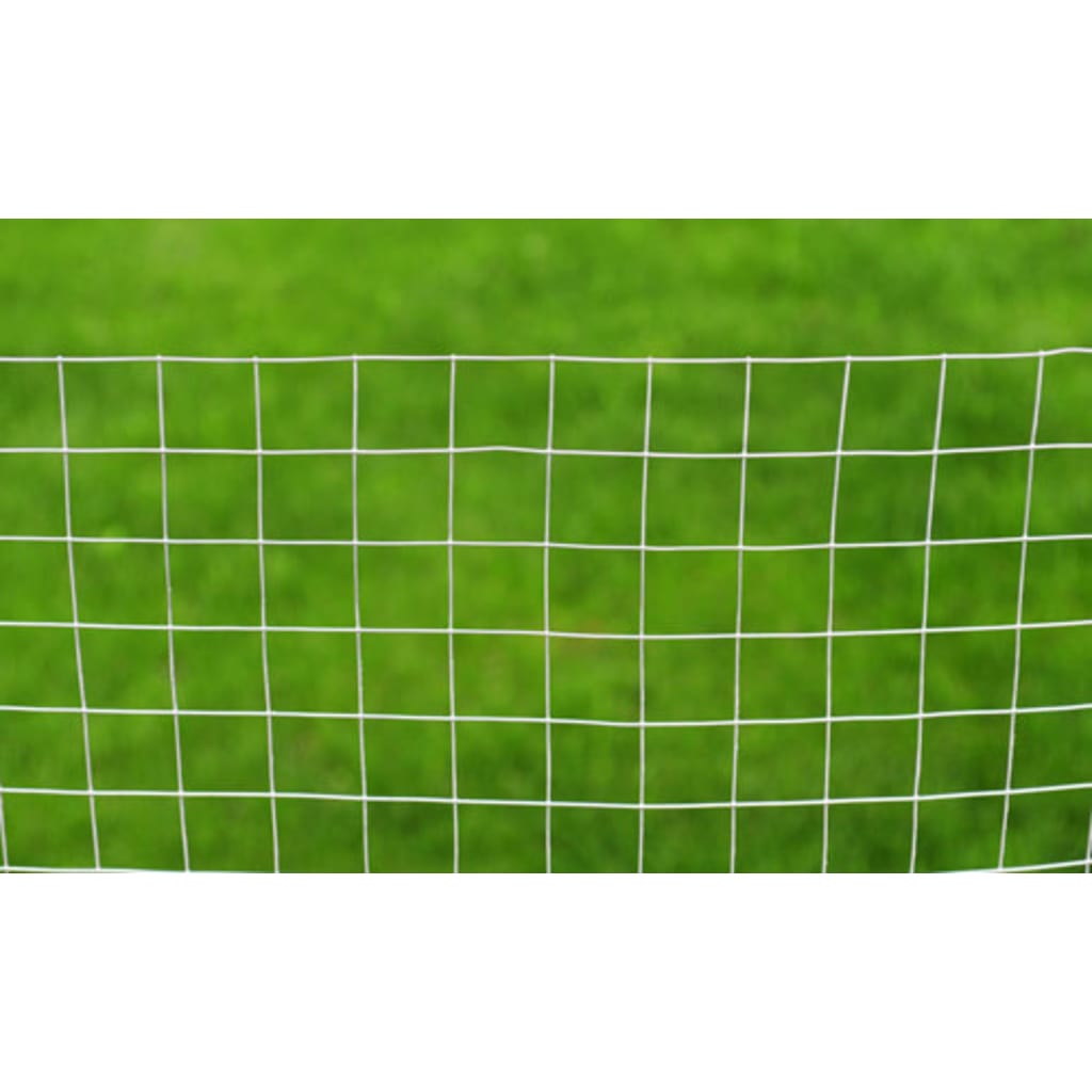 Recinzione in Rete in Acciaio Zincato Quadrata 1x25 m Argento
