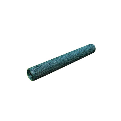 Recinzione in Rete Esagonale in Acciaio 1x25 m Verde Scuro