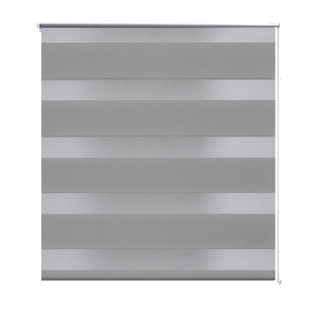 Tenda a rullo oscurante zebra 40x100cm grigia