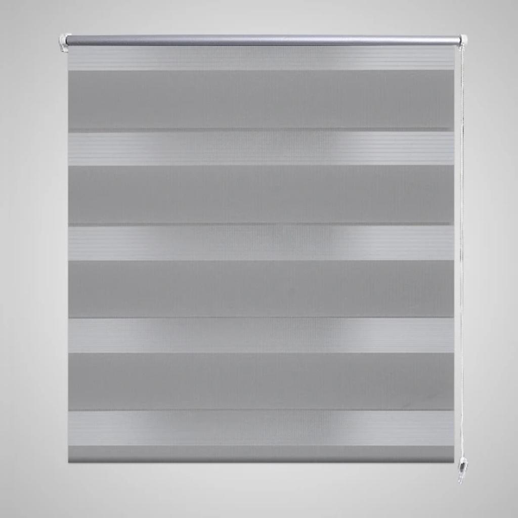 Tenda a rullo oscurante zebra 40x100cm grigia