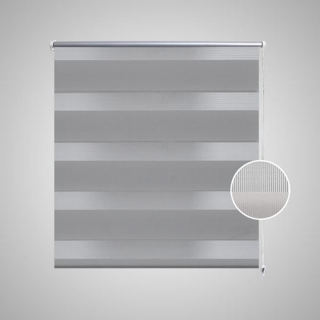 Tenda a rullo oscurante zebra 80x150cm grigia