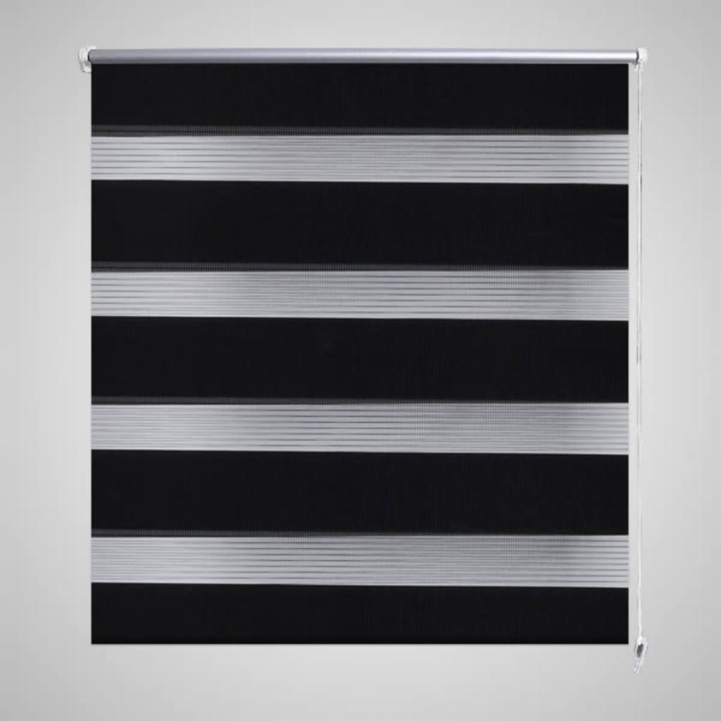 Tenda a rullo oscurante zebra 120x230 cm nero