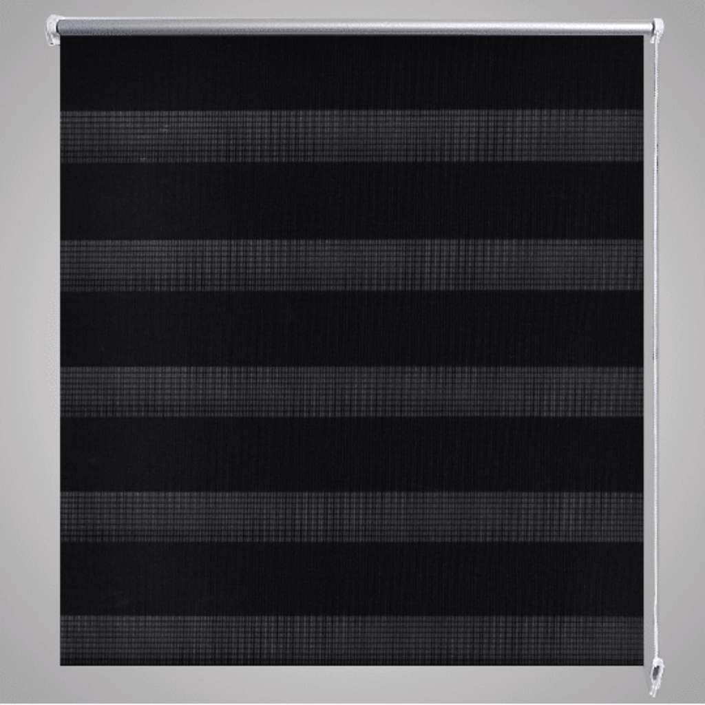 Tenda a rullo oscurante zebra 140x175cm nera