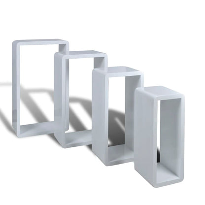 Set Scaffali a Cubo 4 pz Bianco