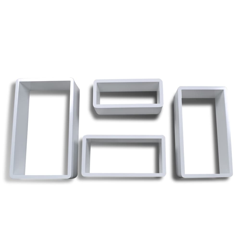 Set Scaffali a Cubo 4 pz Bianco