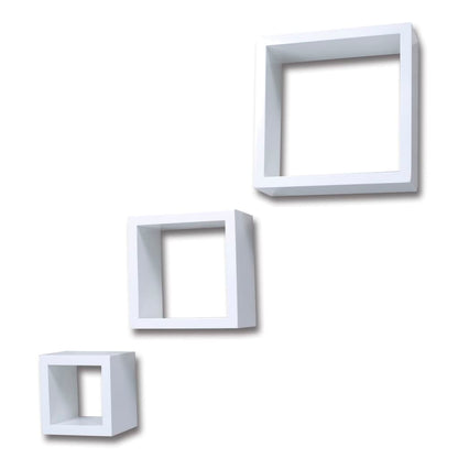 Set Scaffali a Cubo 3 pz Bianco