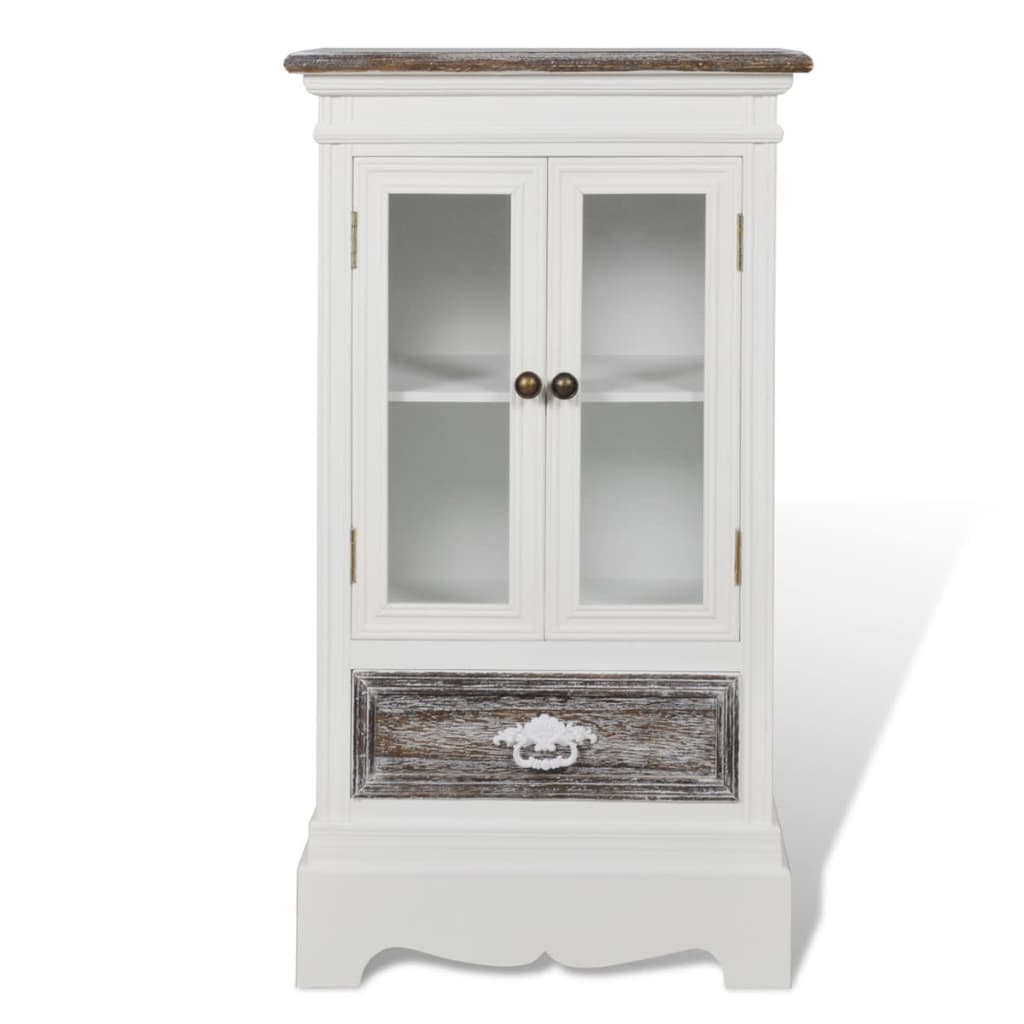 Mobiletto con 2 Ante e 1 Cassetto in MDF Bianco