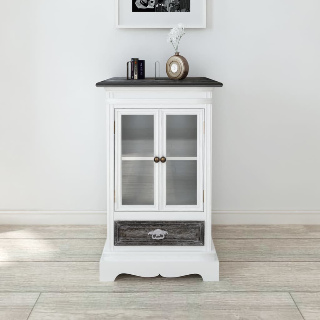 Mobiletto con 2 Ante e 1 Cassetto in MDF Bianco