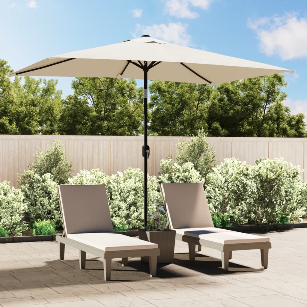 Parasole 200 x 300 cm Bianco Sabbia Rettangolare