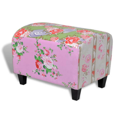 Poggiapiedi Patchwork Stile Floreale
