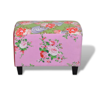 Poggiapiedi Patchwork Stile Floreale