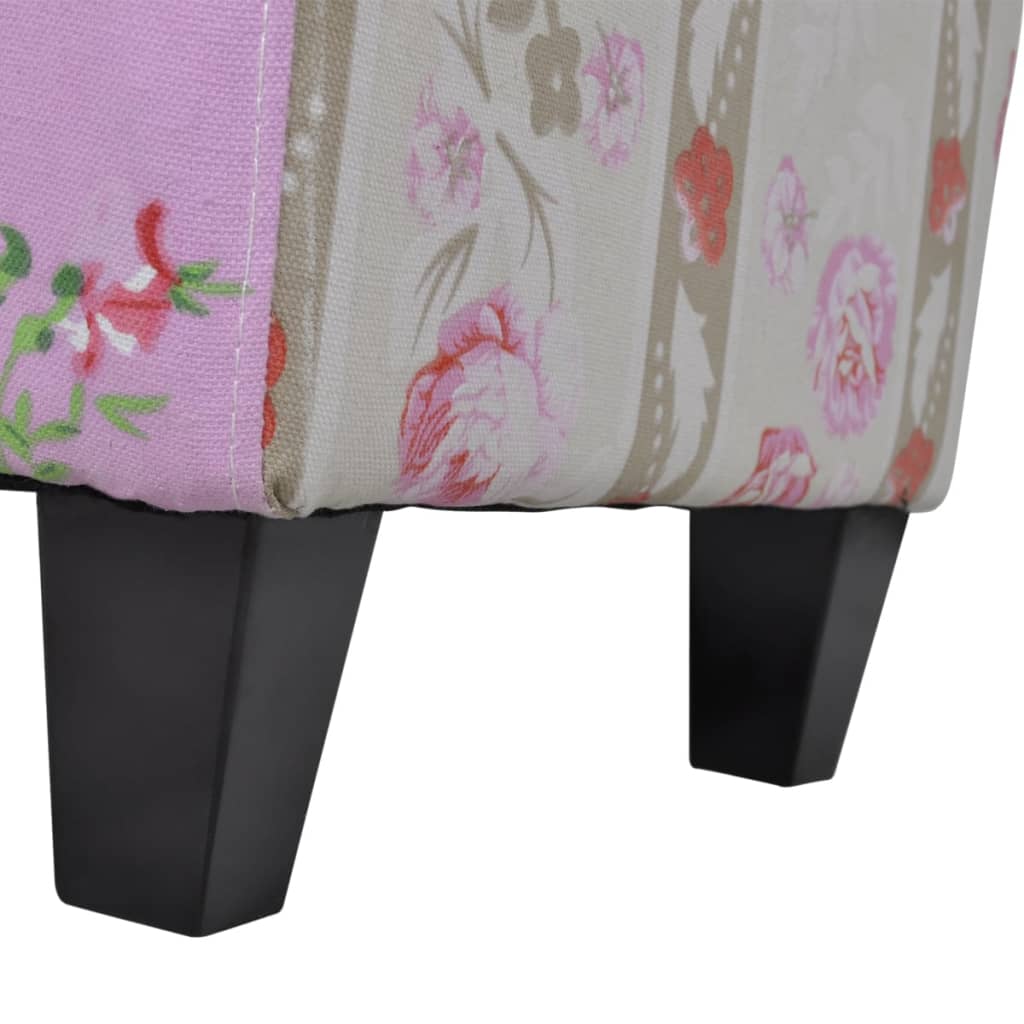 Poggiapiedi Patchwork Stile Floreale