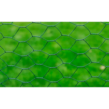 Recinzione in Rete per Pollaio Rivestita in PVC 25x0,75 m Verde