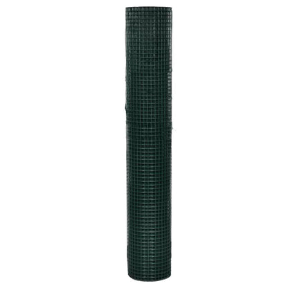 Recinzione in Rete per Pollaio Rivestita in PVC 25x1 m Verde