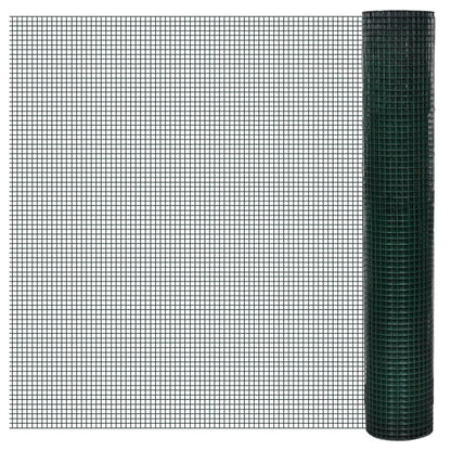 Recinzione in Rete per Pollaio in Acciaio Zincato 1x25 m Verde