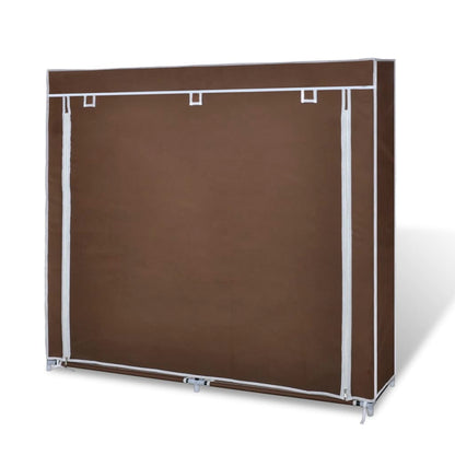 Scarpiera in Tessuto Richiudibile 115 x 28 x 110 cm Marrone