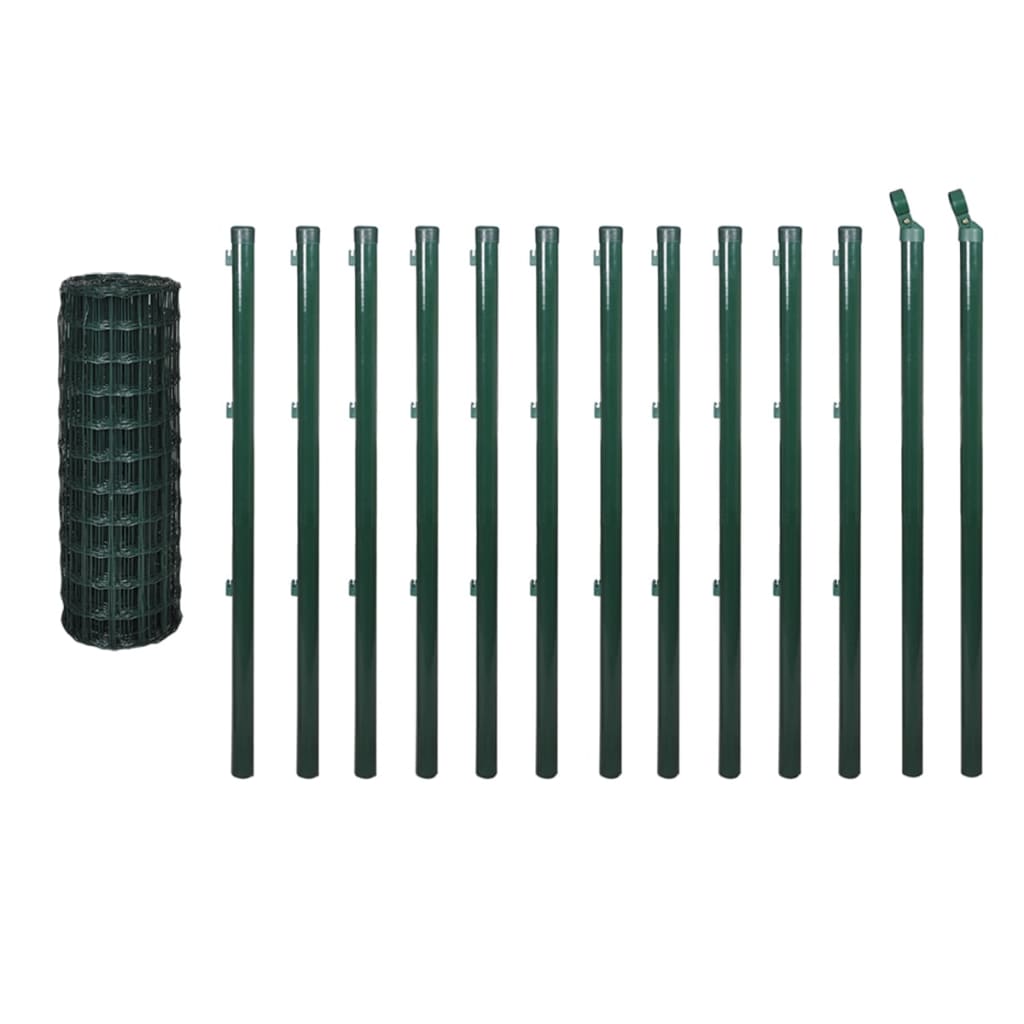 Recinzione Europea in Acciaio 25 x 0,8 m Verde