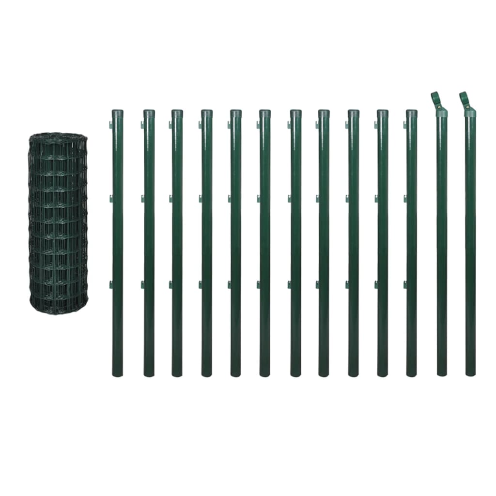 Recinzione Europea in Acciaio 25 x 1,0 m Verde