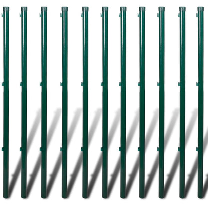 Recinzione a Rete con Pali e Spuntoni in Acciaio 0,8x25 m