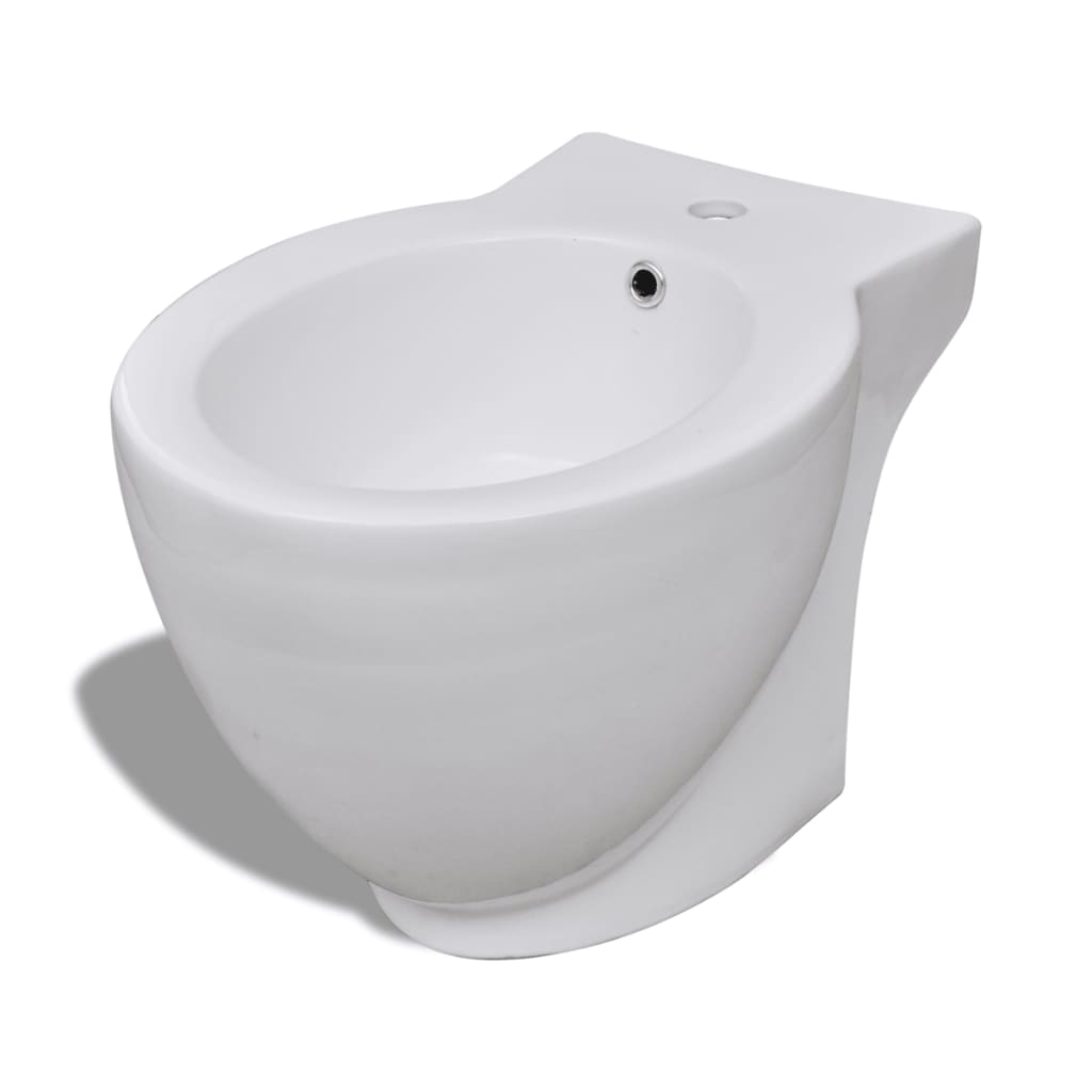 BidÃ¨ Rotondo Bianco con Piede di Alta QualitÃ  in Ceramica