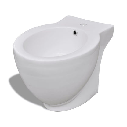 BidÃ¨ Rotondo Bianco con Piede di Alta QualitÃ  in Ceramica