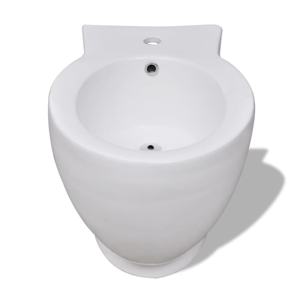 BidÃ¨ Rotondo Bianco con Piede di Alta QualitÃ  in Ceramica