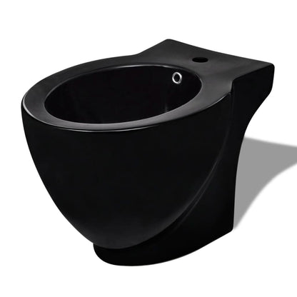 BidÃ¨ Rotondo in Ceramica di Alta QualitÃ  con Piede Nero