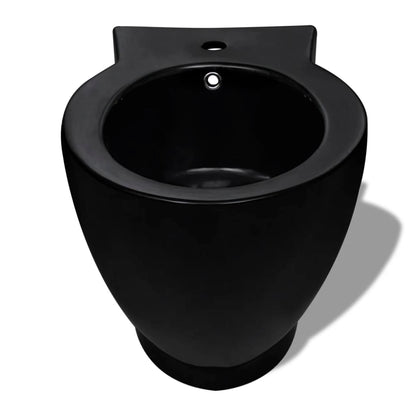 BidÃ¨ Rotondo in Ceramica di Alta QualitÃ  con Piede Nero