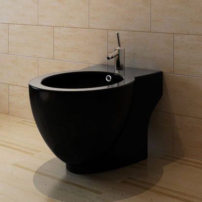 BidÃ¨ Rotondo in Ceramica di Alta QualitÃ  con Piede Nero