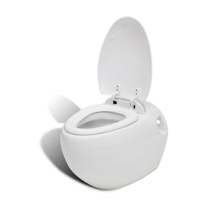 Set Sanitari WC e BidÃ¨ a Muro in Ceramica Bianca