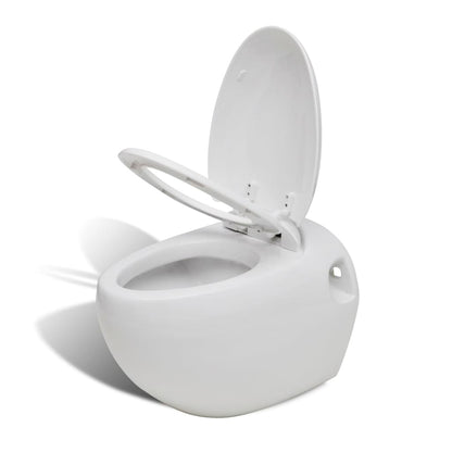 Set Sanitari WC e BidÃ¨ a Muro in Ceramica Bianca