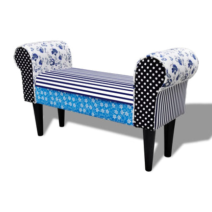 Panchina Patchwork Blu e Bianca