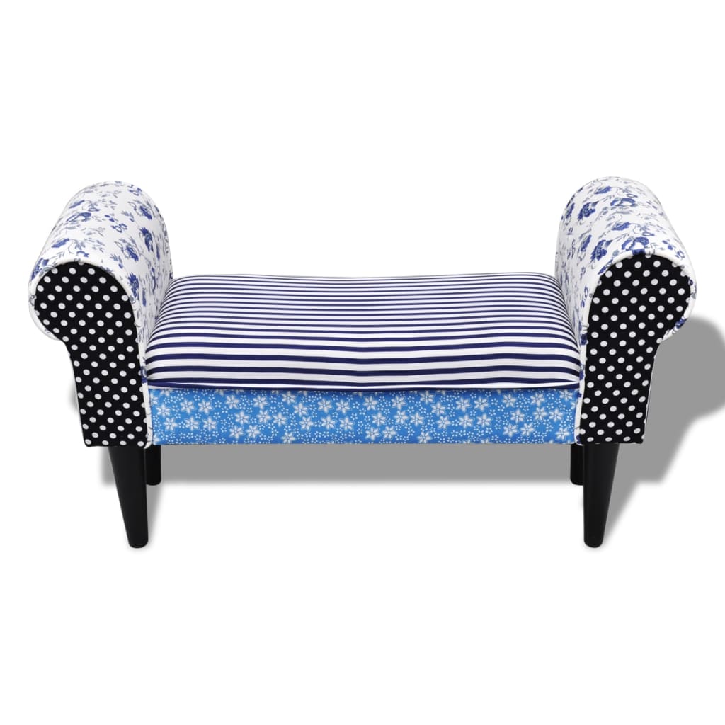 Panchina Patchwork Blu e Bianca