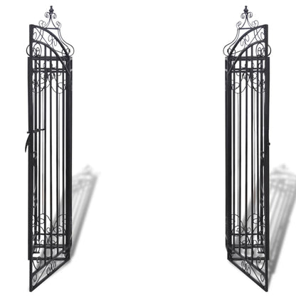 Cancello Ornamentale da Giardino Ferro Battuto 122x20,5x134 cm