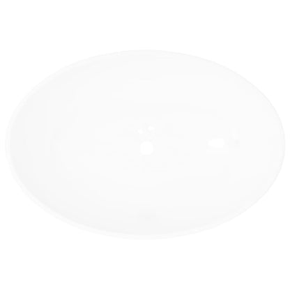 Lavello in Ceramica di Lusso Bianco Ovale 40 x 33 cm