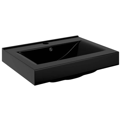 Lavello Bianco in Ceramica di Lusso con Foro Rubinetto 60x46 cm