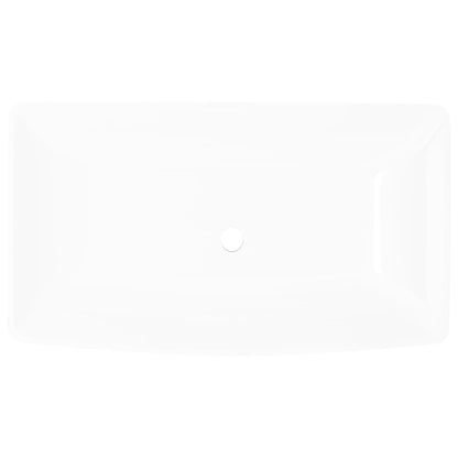 Lavello Bianco in Ceramica di Lusso Rettangolare 71 x 39 cm