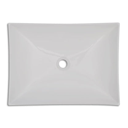 Lavandino in Ceramica Porcellana Bianco Lucido