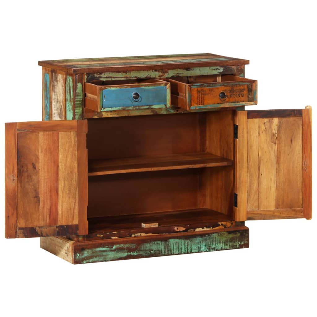 Credenza in Legno di Recupero Vintage con 2 Cassetti e 2 Ante
