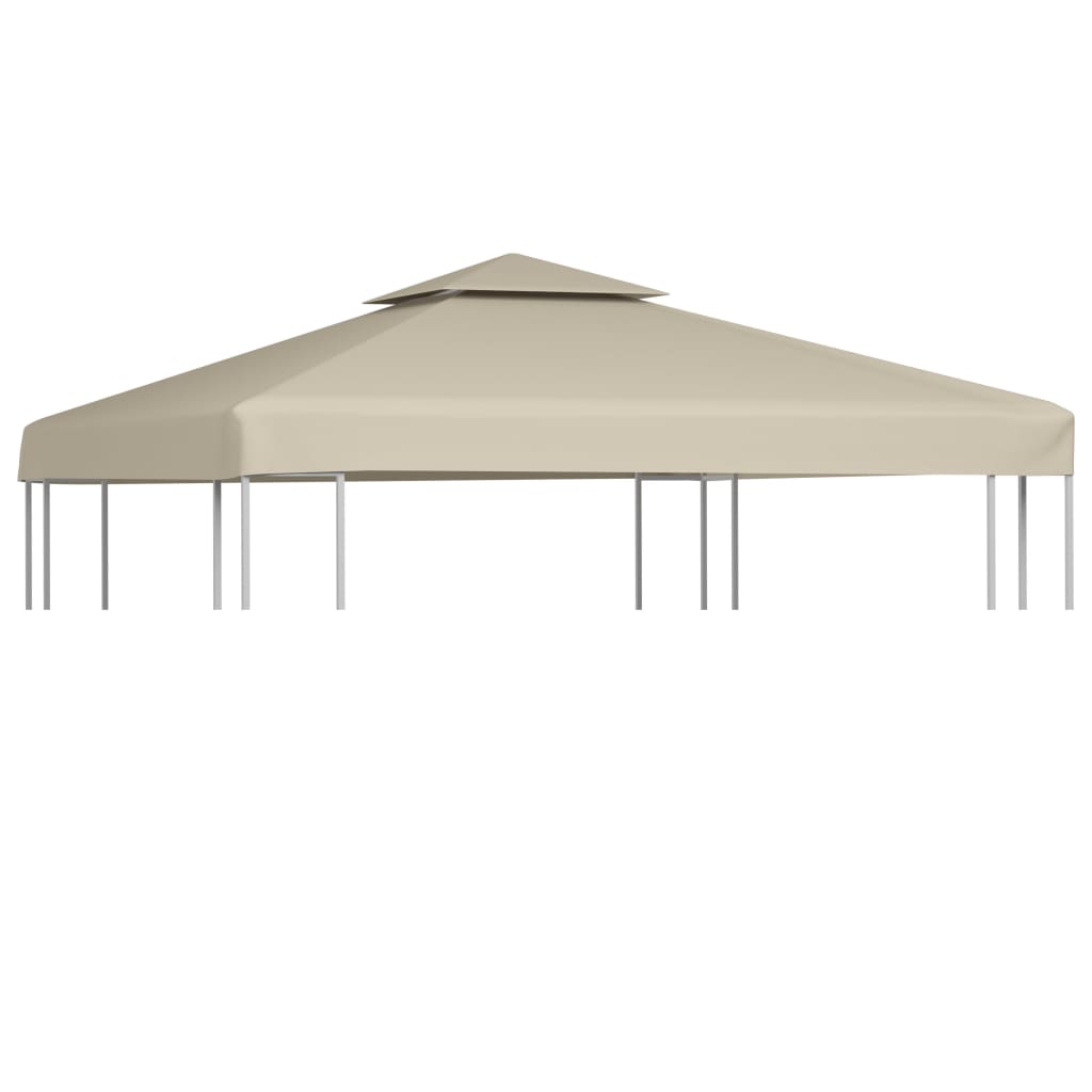 Telo di Ricambio per Gazebo 310g/mÂ² Beige 3x3m
