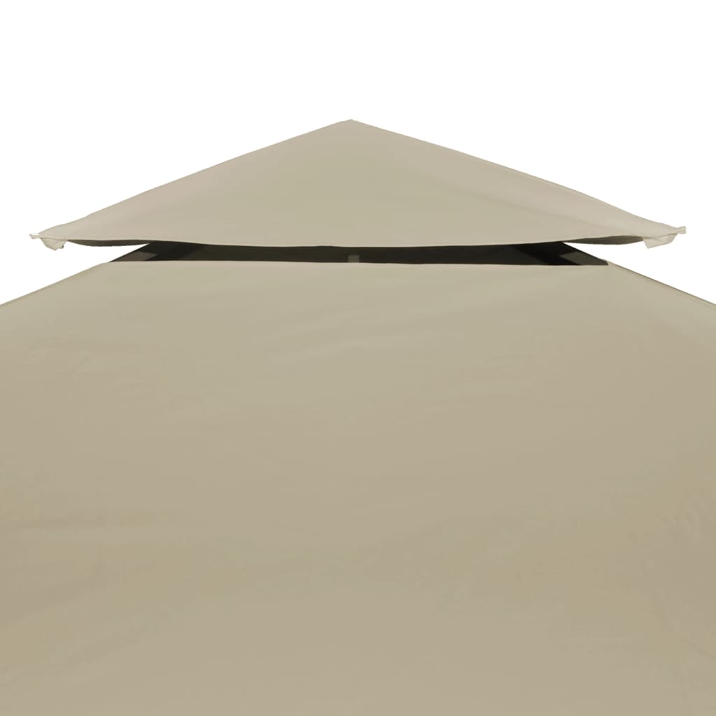 Telo di Ricambio per Gazebo 310g/mÂ² Beige 3x3m